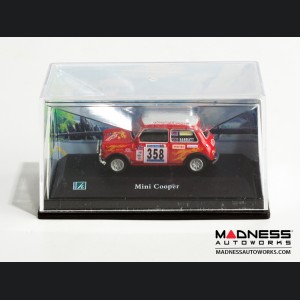Hongwell Cararama Mini Cooper- 1/72 Scale Diecast Model Car - Red W/ White (358)