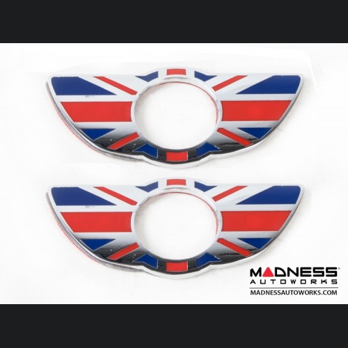 MINI Cooper Door Lock Knob Emblem - Union Jack Wings (R60/ R61 Models)