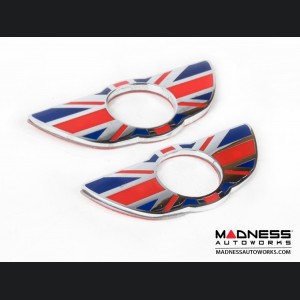 MINI Cooper Door Lock Knob Emblem - Union Jack Wings (R60/ R61 Models)