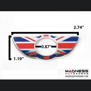 MINI Cooper Door Lock Knob Emblem - Union Jack Wings (R60/ R61 Models)