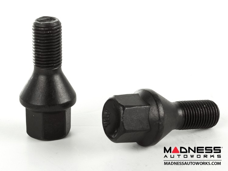 MINI Cooper Lug Bolt and Lock Set by Farad - Set of 16 - M14x1.25 - 60° Cone Seat - Black (R55/ R56/ R57/ R58/ R59 Models)