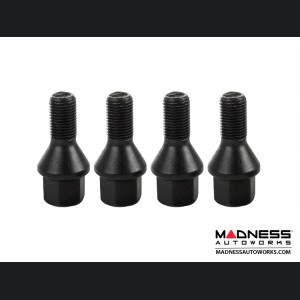 MINI Cooper Lug Bolt Set by Farad - Set of 4 - M14x1.25 - 60° Cone Seat - Black (R55/ R56/ R57/ R58/ R59 Models)