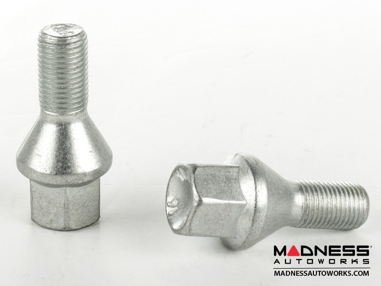 MINI Cooper Lug Bolt and Lock Set by Farad - Set of 20 - M14x1.25 - 60° Cone Seat - Silver (R60/ R61 Models)