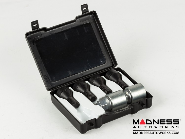MINI Cooper Lug Bolt and Lock Set by Farad - Set of 16 - M12x1.5 - 60° Cone Seat - Black (R50/ R52/ R53 Models)