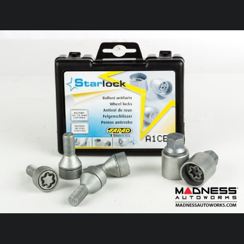 MINI Cooper Wheel Locks by Farad - Silver - Starlock (R50/ R52/ R53 Models)