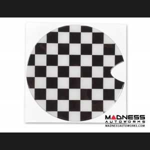 MINI Cooper Fuel Door Overlay - Checkered Design