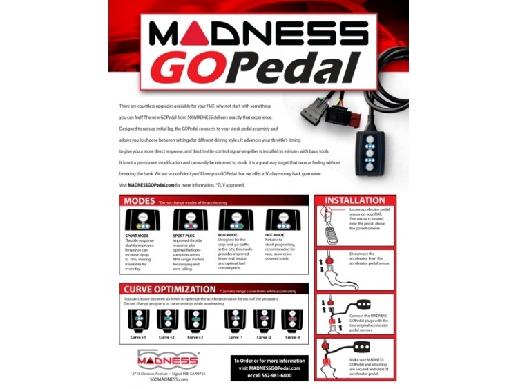 MINI Cooper Throttle Response Controller - MADNESS GoPedal 