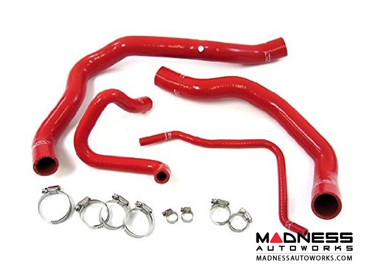 MINI Cooper S Supercharged Reinforced Silicone Radiator Coolant Hose Kit (R52 / R53 Model) - Red