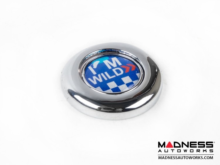 MINI Cooper Ignition Start Button Cover - Chrome Finish - "I'm Wild"
