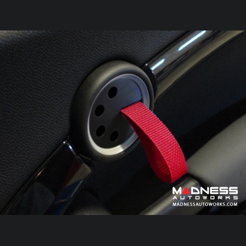 MINI Cooper RS Style Door Pulls (Set of 2) - Black Base by Rennline (R55 /  R56 /  R57 /  R58 /  R59 /  R60 Model)