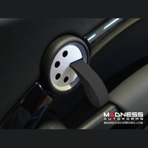 MINI Cooper RS Style Door Pulls (Set of 2) - Black Base by Rennline (R55 /  R56 /  R57 /  R58 /  R59 /  R60 Model)