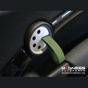 MINI Cooper RS Style Door Pulls (Set of 2) - Black Base by Rennline (R55 /  R56 /  R57 /  R58 /  R59 /  R60 Model)