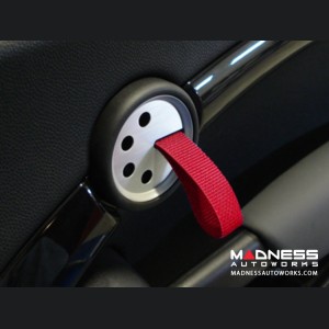 MINI Cooper RS Style Door Pulls (Set of 2) - Black Base by Rennline (R55 /  R56 /  R57 /  R58 /  R59 /  R60 Model)