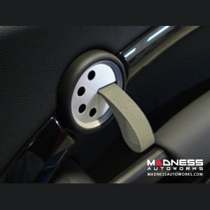 MINI Cooper RS Style Door Pulls (Set of 2) - Black Base by Rennline (R55 /  R56 /  R57 /  R58 /  R59 /  R60 Model)