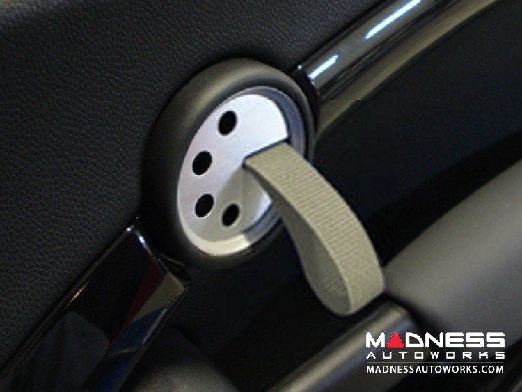 MINI Cooper RS Style Door Pulls (Set of 2) - Silver Base by Rennline (R55 /  R56 /  R57 /  R58 /  R59 /  R60 Model)