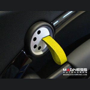 MINI Cooper RS Style Door Pulls (Set of 2) - Black Base by Rennline (R55 /  R56 /  R57 /  R58 /  R59 /  R60 Model)