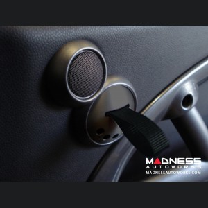 MINI Cooper RS Style Door Pulls (Set of 2) - Black Base by Rennline (R50 / R52 /  R53  w/o Harman Kardon Model)