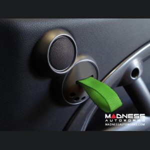 MINI Cooper RS Style Door Pulls (Set of 2) - Black Base by Rennline (R50 / R52 /  R53  w/o Harman Kardon Model)