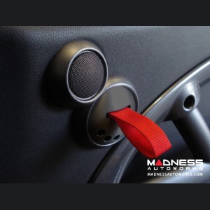 MINI Cooper RS Style Door Pulls (Set of 2) - Black Base by Rennline (R50 / R52 /  R53  w/o Harman Kardon Model)