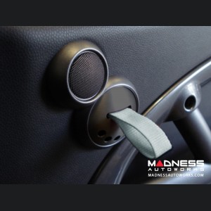 MINI Cooper RS Style Door Pulls (Set of 2) - Black Base by Rennline (R50 / R52 /  R53  w/o Harman Kardon Model)