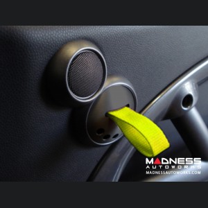 MINI Cooper RS Style Door Pulls (Set of 2) - Black Base by Rennline (R50 / R52 /  R53  w/o Harman Kardon Model)