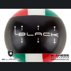 MINI Cooper Gear Shift Knob - Black w/ Italian Flag Design