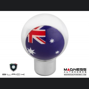MINI Cooper Gear Shift Knob - Chrome w/ Australian Flag Design