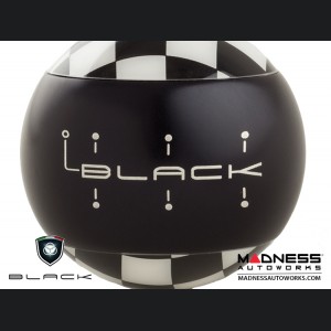 MINI Cooper Gear Shift Knob - Black w/ Checkered Flag Design