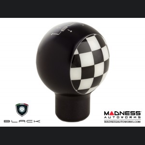 MINI Cooper Gear Shift Knob - Black w/ Checkered Flag Design