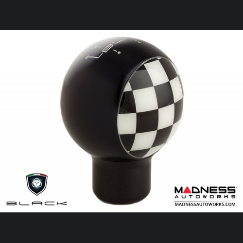 MINI Cooper Gear Shift Knob - Black w/ Checkered Design