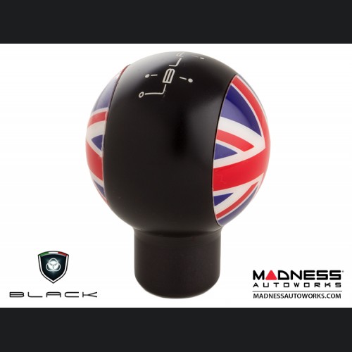 MINI Cooper Gear Shift Knob - Black w/ Union Jack Design