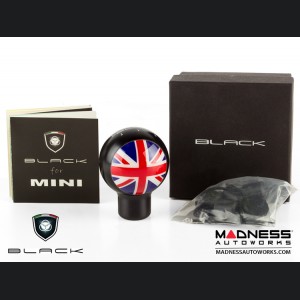 MINI Cooper Gear Shift Knob - Black w/ Union Jack Design