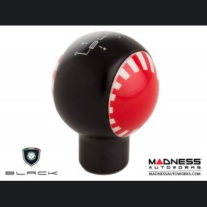 MINI Cooper Gear Shift Knob - Black w/ Rising Sun Flag of Japan Design