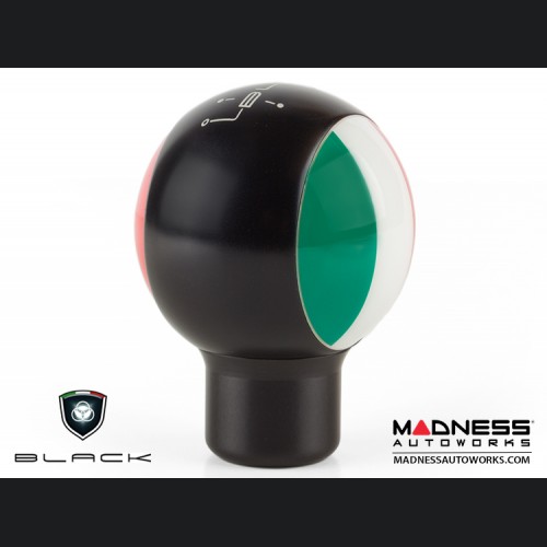 MINI Cooper Gear Shift Knob - Black w/ Italian Flag Design