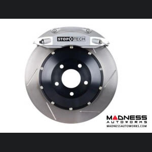 MINI Cooper/ Cooper S Front Big Brake Kit by Stop Tech - ST40 Silver Calipers/ Slotted Rotors 328mmx28mm (R52/ 56)