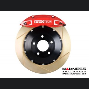 MINI Cooper/ Cooper S Front Big Brake Kit by Stop Tech - ST40 Red Calipers/ Slotted Rotors 328mmx28mm (R52/ 56) Zinc Plated