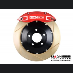 MINI Cooper/ Cooper S Front Big Brake Kit by Stop Tech - ST40 Red Calipers/ Sloted Rotors 328mmx28mm (R50/ 52/ 53) Zinc Plated