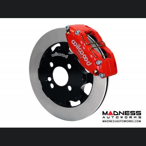 MINI Cooper Brake Conversion Kit - Wilwood Dynapro 4 Piston Front Brake Kit (Red Powder Coat Calipers / Plain Faced Rotors) (R55 / R56 / R57 Model)