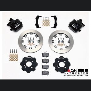 MINI Cooper Brake Conversion Kit - Wilwood Rear Brake Upgrade Kit (Black Powder Coated Calipers / Plain Face Rotors) (R55 / R56 / R57 Model)