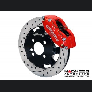 MINI Cooper Brake Conversion Kit - Wilwood Dynapro 4 Piston Front Brake Kit (Red Powder Coat Calipers / SRP Drilled & Slotted Rotors) (R55 / R56 / R57 Model)