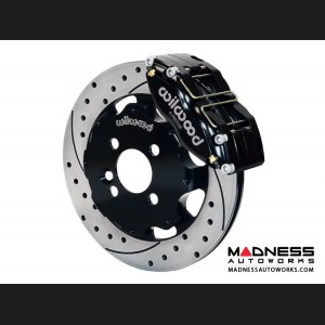 MINI Cooper Brake Conversion Kit - Wilwood Dynapro 4 Piston Front Brake Kit (Black Powder Coat Calipers / SRP Drilled & Slotted Rotors) (R55 / R56 / R57 Model)