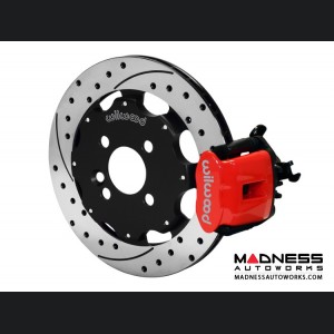 MINI Cooper Brake Conversion Kit - Wilwood Rear Brake Upgrade Kit (Red Powder Coated Calipers / Drilled & Slotted Rotors) (R55 / R56 / R57 Model)