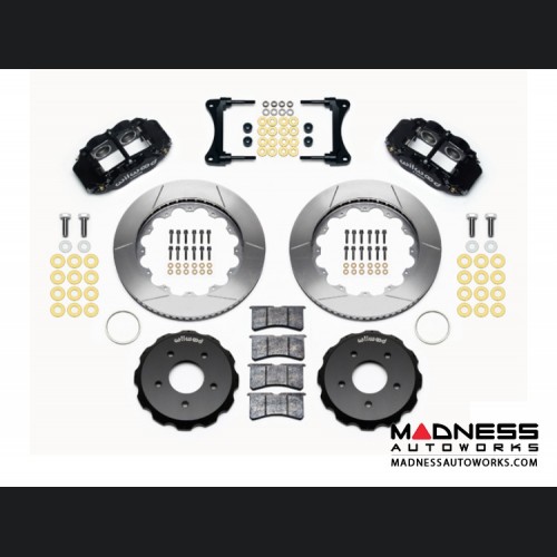 MINI Cooper Brake Conversion Kit - 12.88" Rotors - Wilwood Superlite 6R 6 Piston Front Brake Upgrade Kit (Black Powder Coated Calipers / GT Slotted Rotors)