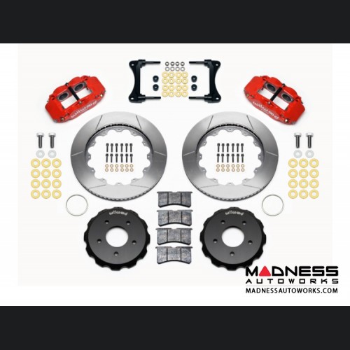 MINI Cooper Brake Conversion Kit - 12.88" Rotors - Wilwood Superlite 6R 6 Piston Front Brake Upgrade Kit (Red Powder Coated Calipers / GT Slotted Rotors)