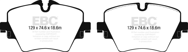 Mini Cooper Countryman (F60) Brake Pads - Front - EBC - Ultimax2 - Black - 2017