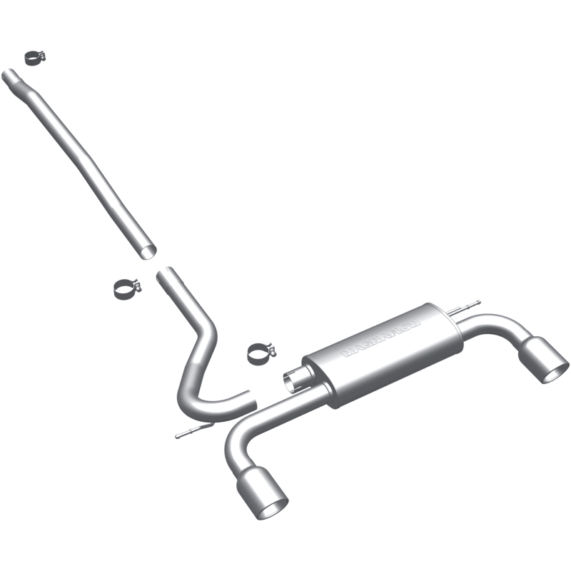 Mini Countryman Performance Exhaust - Rear - Magnaflow - Touring Series Cat Back, Dual Split Rear Exit - Stainless - `11-`16