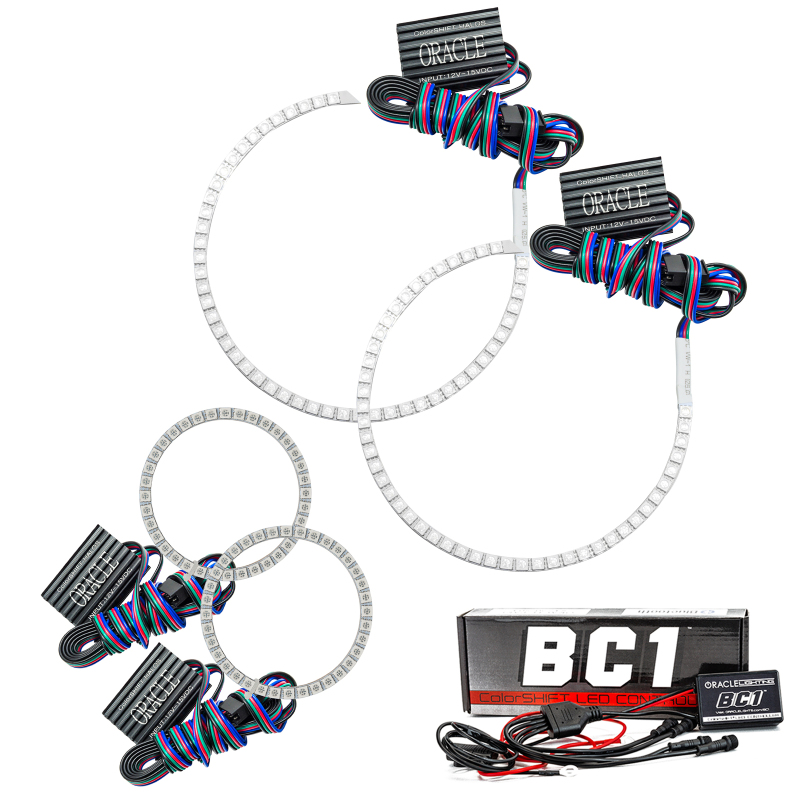 Mini Cooper Headlight Halo Kit - ORACLE Lighting - BC1 Controller - ColorSHIFT - `05-`08