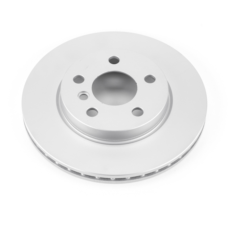 Mini Cooper Brake Rotor(1) - Front - PowerStop - Evolution High Carbon Geomet Coated - Silver - `14-`19