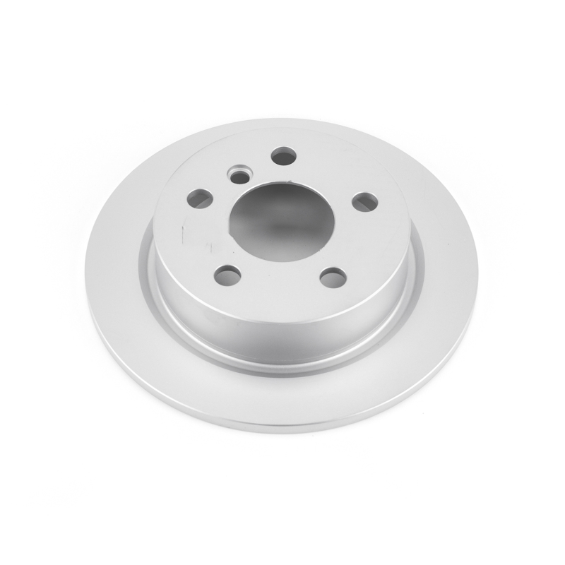 Mini Cooper Brake Rotor (1) - Rear - PowerStop - Evolution High Carbon Geomet Coated - Silver - `14-`19