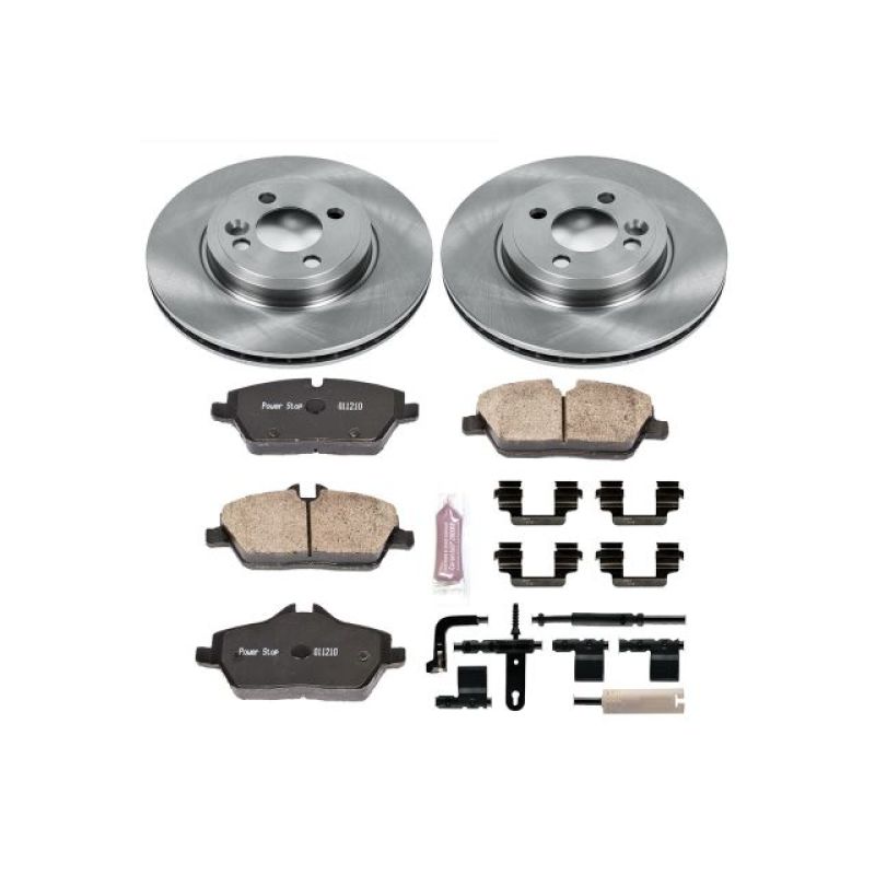 Mini Cooper Brake Kit - Front - PowerStop - Z17 Evolution Plus + Autospecialty Rotors - `07-`10